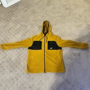 Puma Men's Yellow and Black Performance Jacket